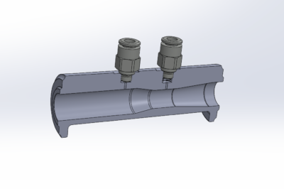 Venturi pipe for flow measurements